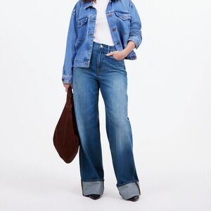 Madewell Curvy Superwide Leg Jeans Fannin Wash Wide Leg 29